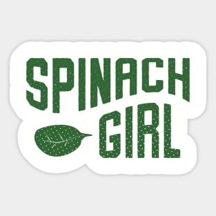 Veggie Spinach Girl Green Fan Sticker